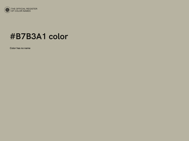 #B7B3A1 color image