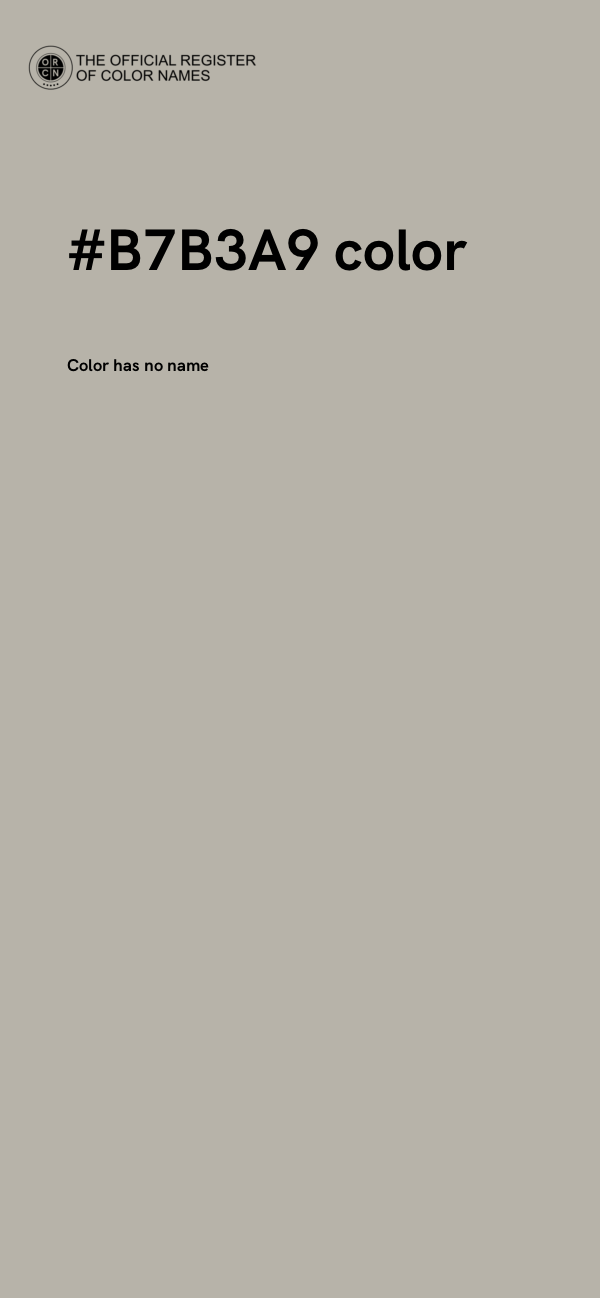 #B7B3A9 color image