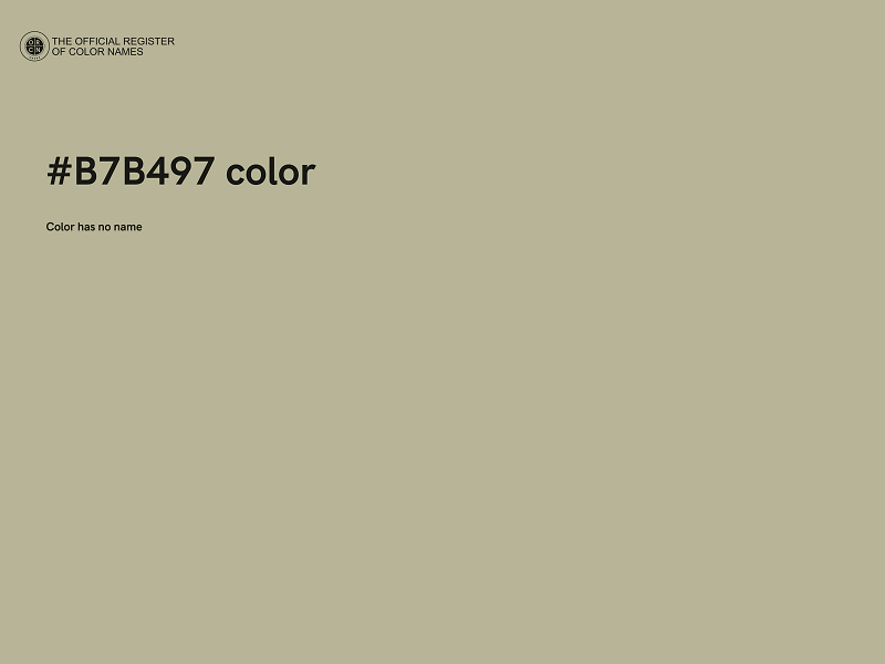 #B7B497 color image