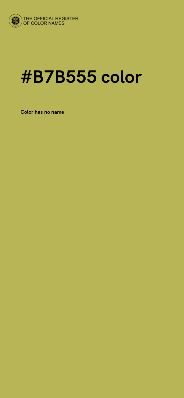 #B7B555 color image