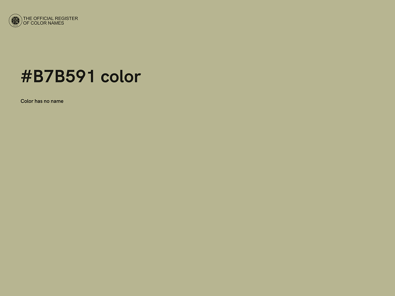 #B7B591 color image