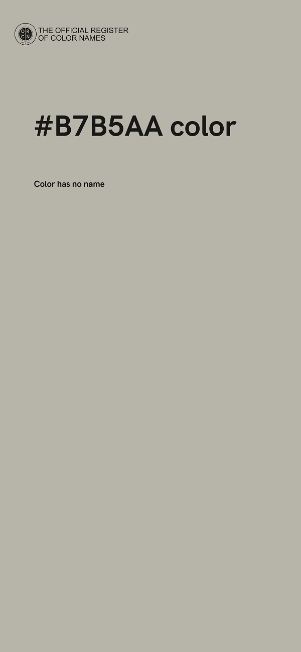 #B7B5AA color image