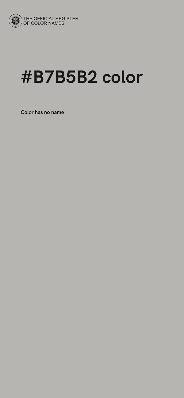 #B7B5B2 color image