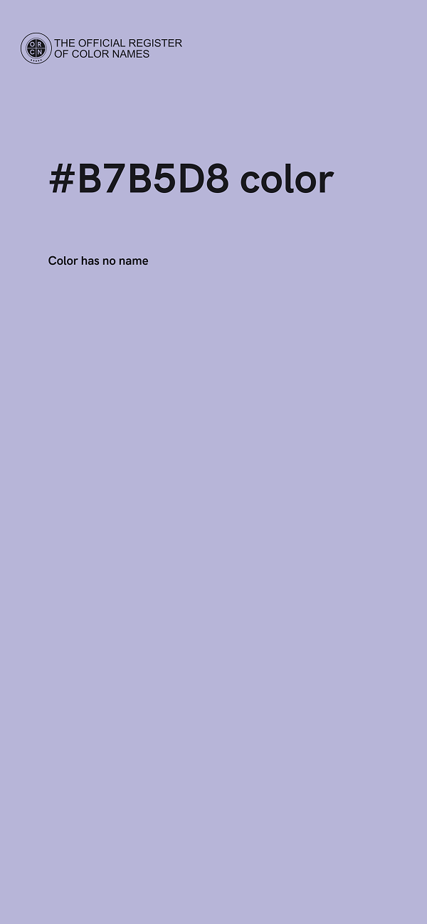 #B7B5D8 color image