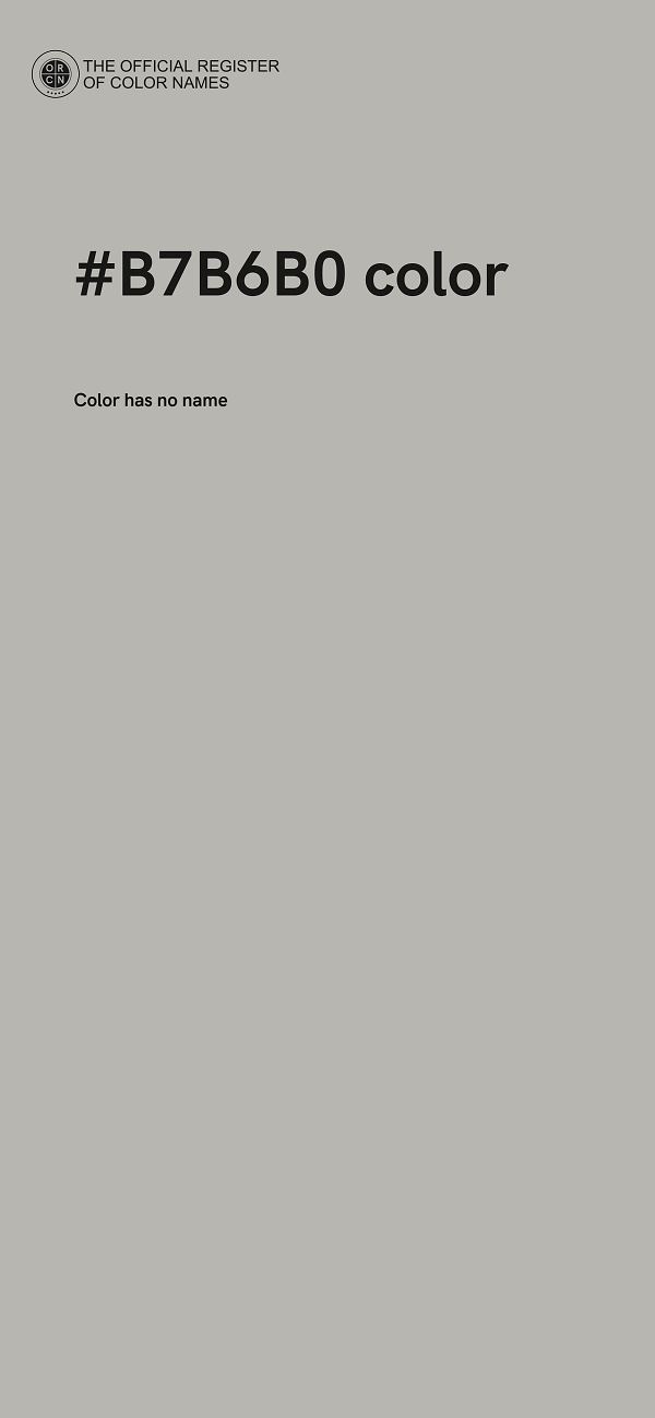 #B7B6B0 color image
