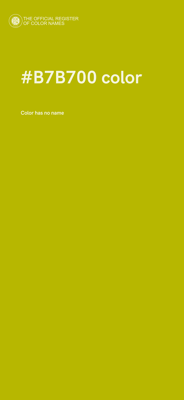 #B7B700 color image