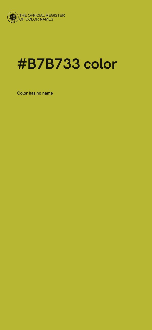 #B7B733 color image
