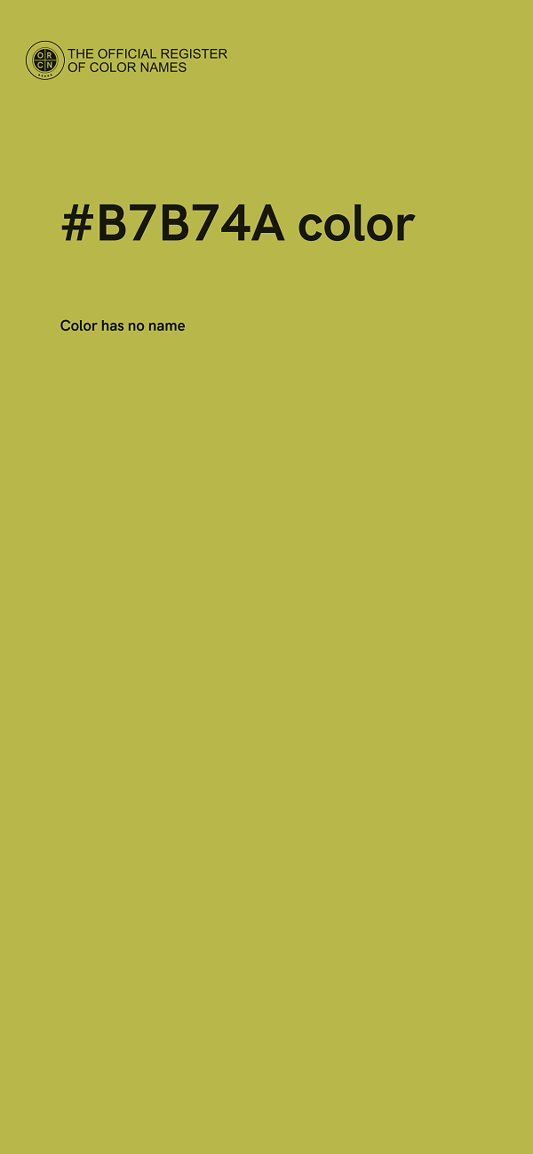 #B7B74A color image