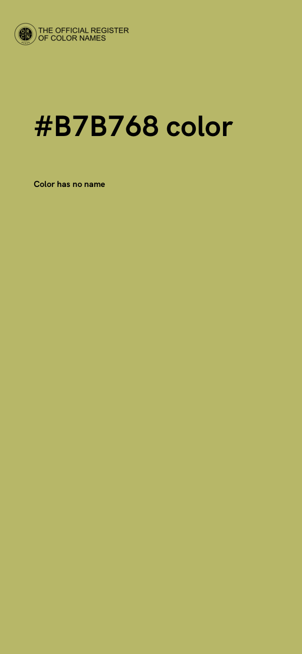 #B7B768 color image