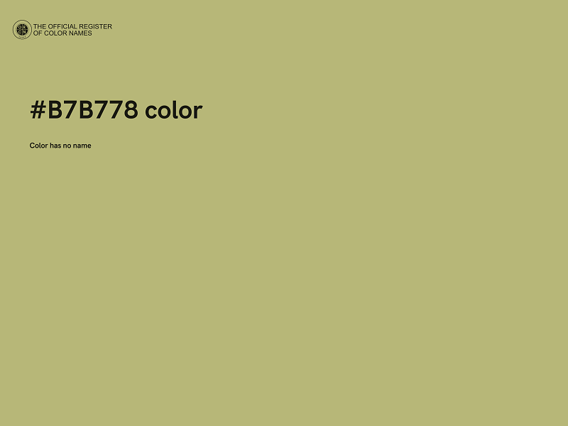 #B7B778 color image