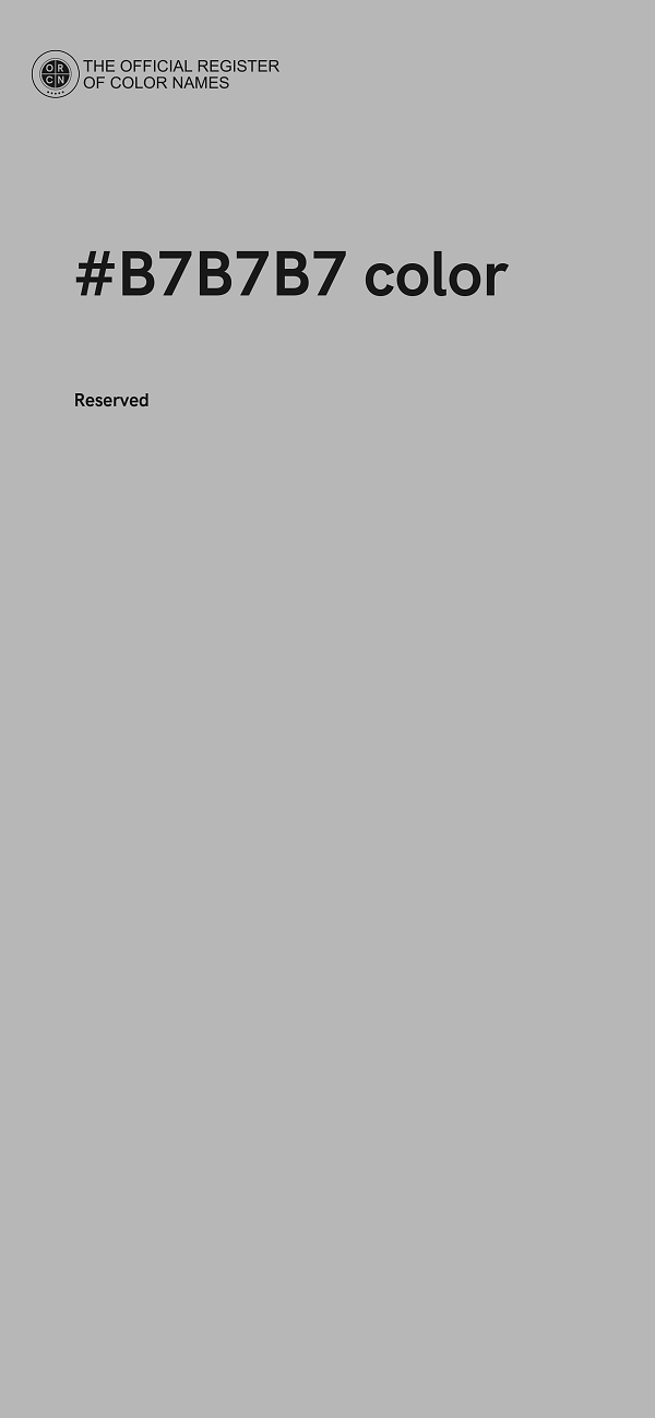#B7B7B7 color image