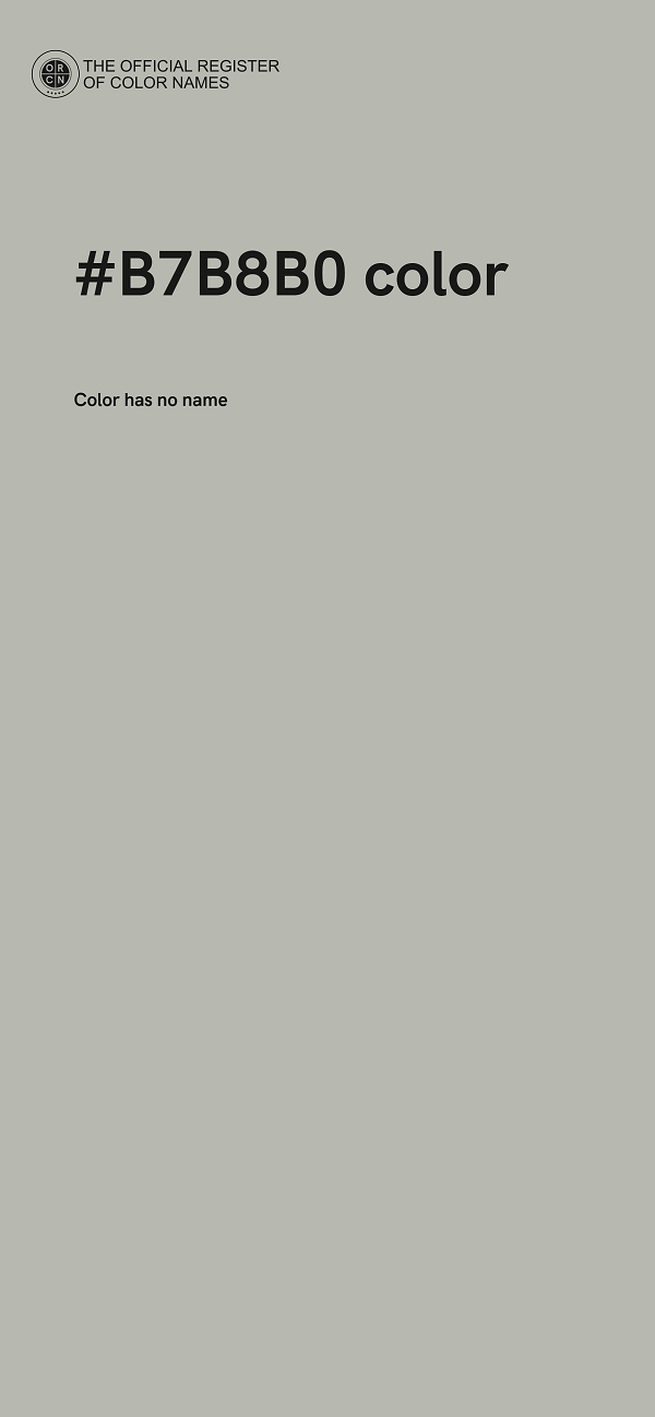 #B7B8B0 color image