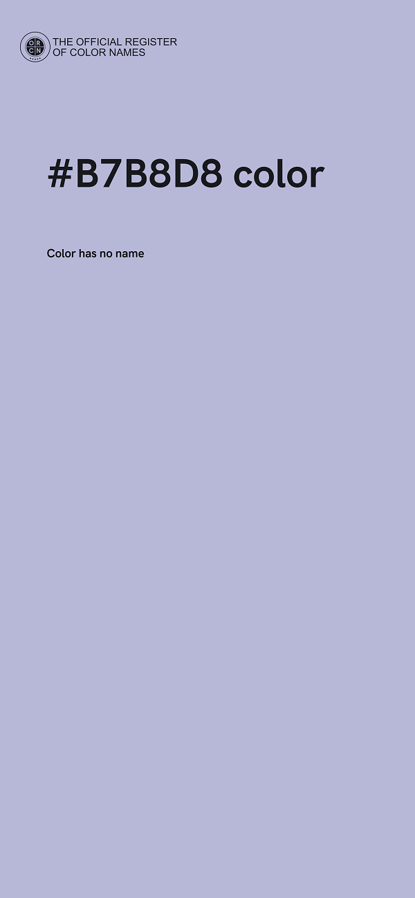 #B7B8D8 color image