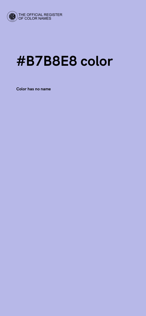 #B7B8E8 color image