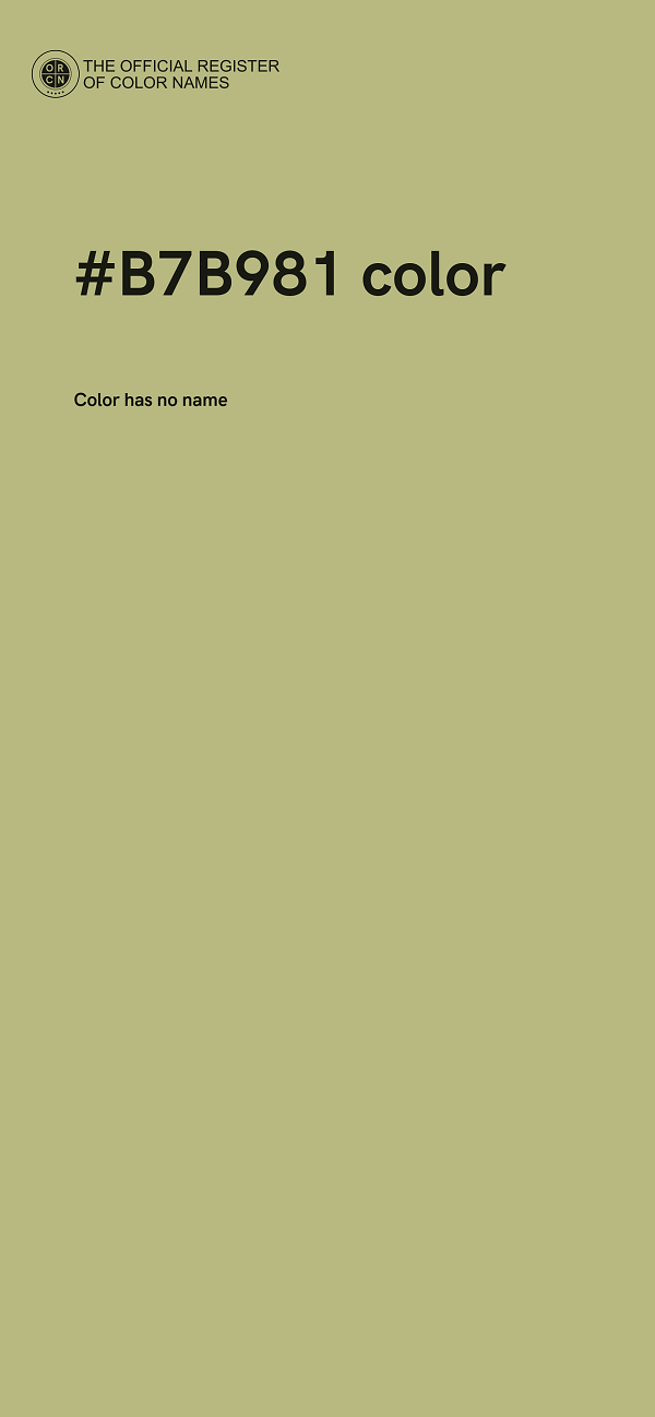 #B7B981 color image