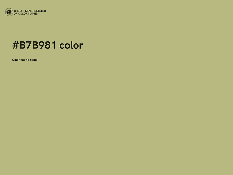 #B7B981 color image
