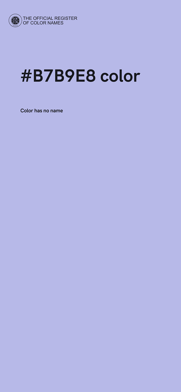 #B7B9E8 color image