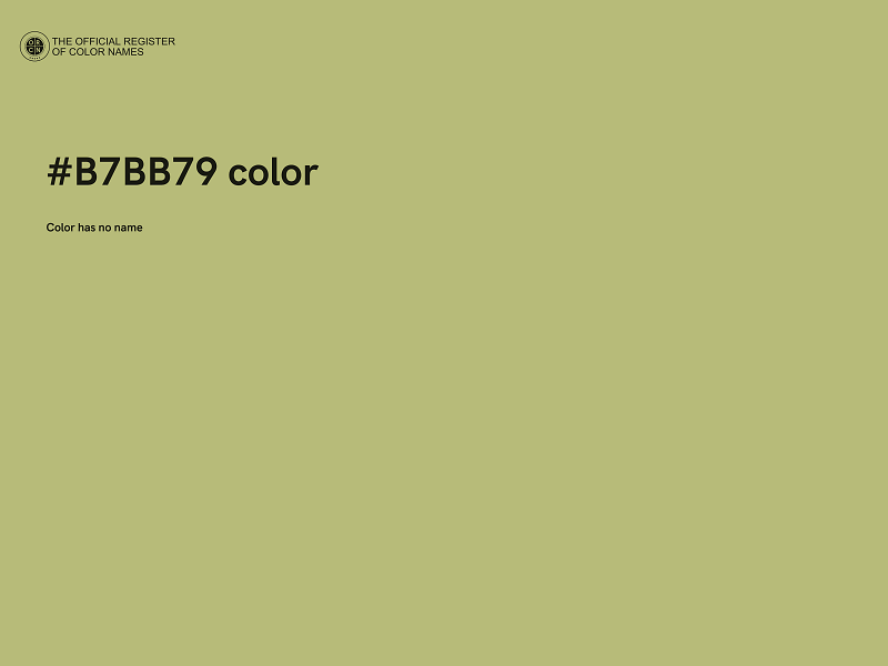 #B7BB79 color image