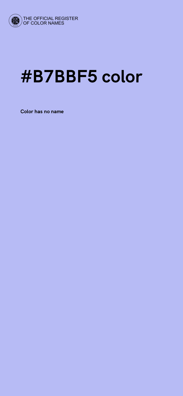 #B7BBF5 color image