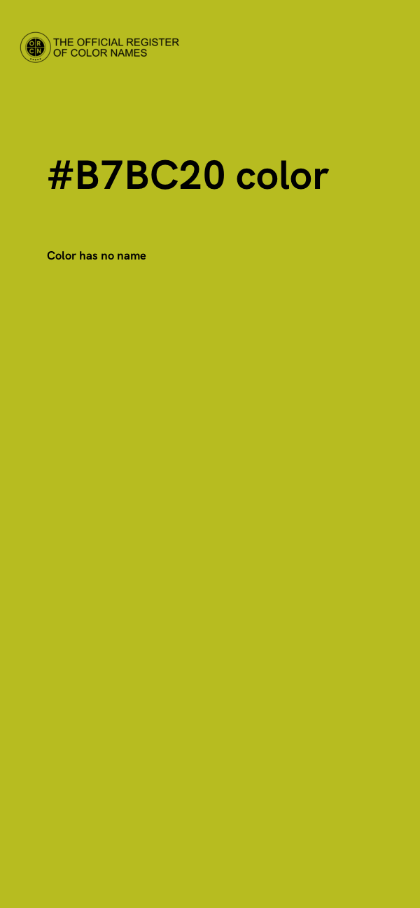 #B7BC20 color image
