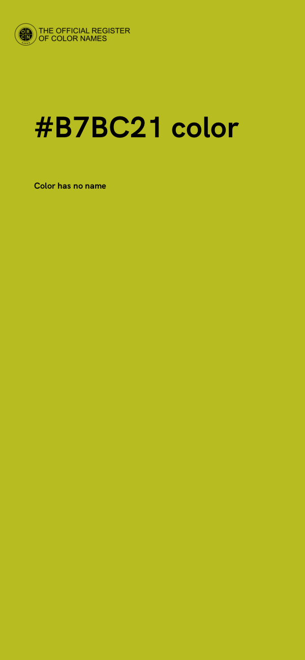#B7BC21 color image