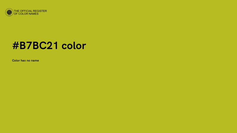 #B7BC21 color image