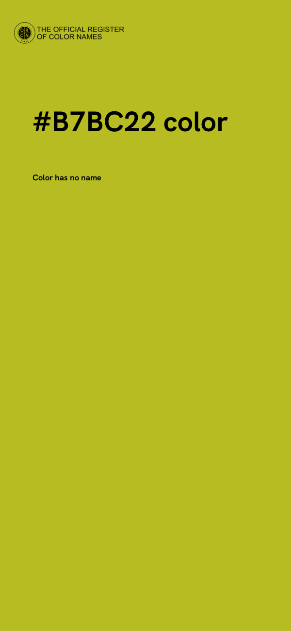 #B7BC22 color image