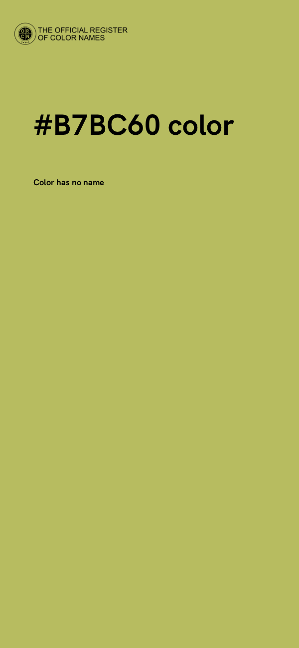 #B7BC60 color image