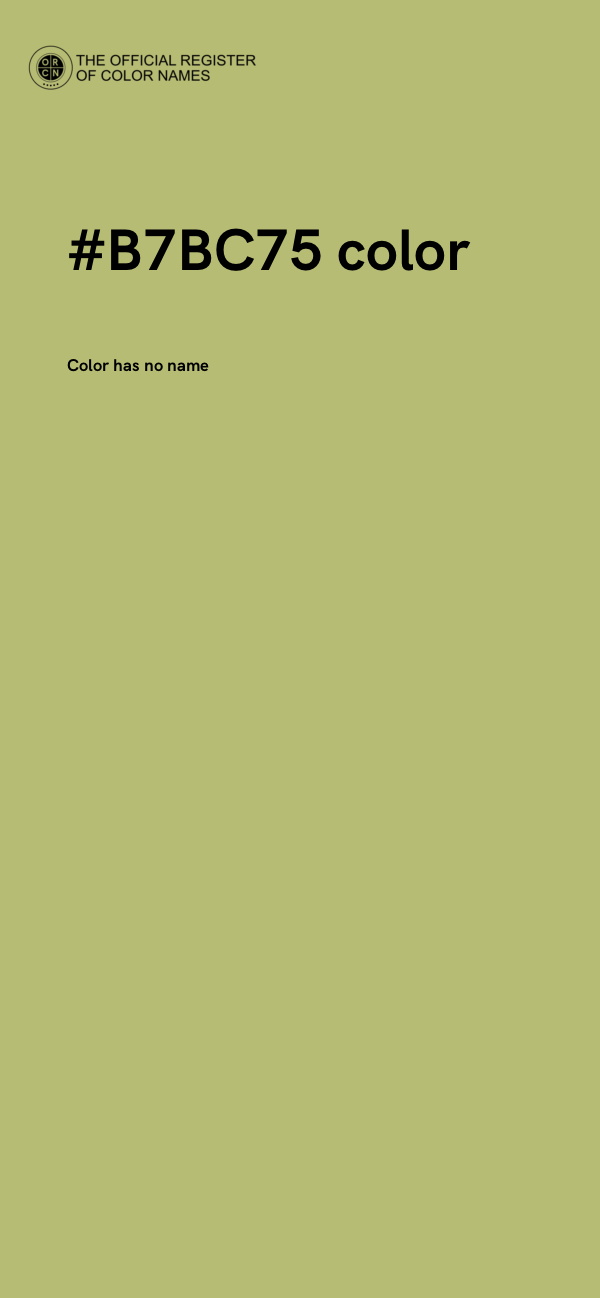 #B7BC75 color image