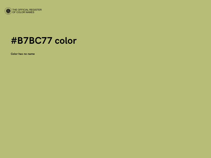 #B7BC77 color image