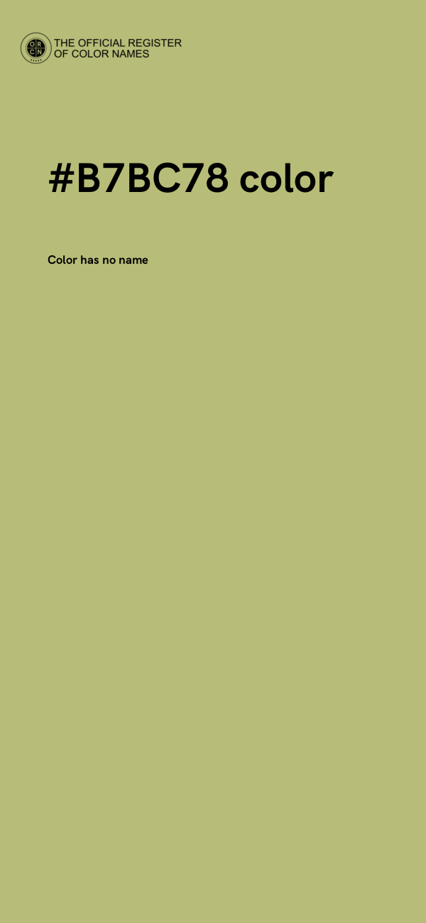 #B7BC78 color image