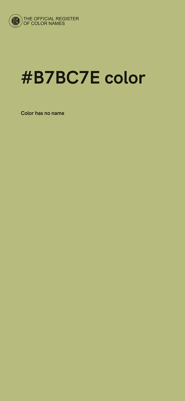 #B7BC7E color image