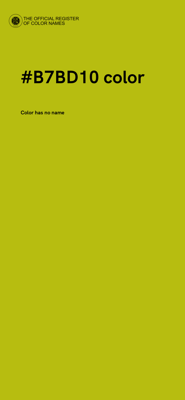 #B7BD10 color image