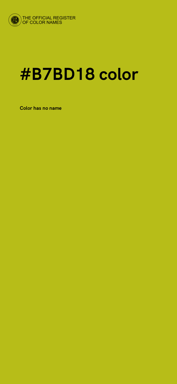 #B7BD18 color image
