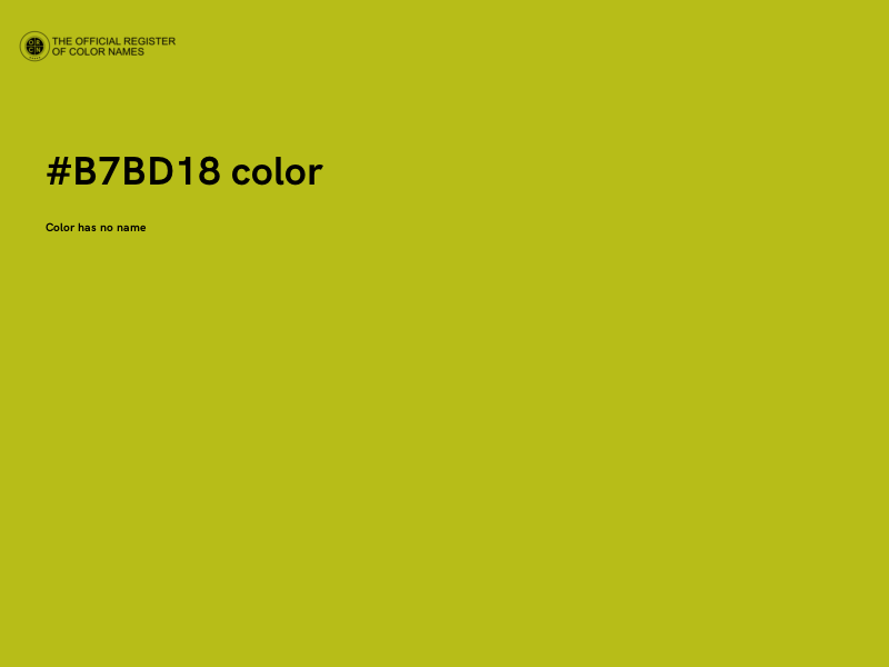 #B7BD18 color image