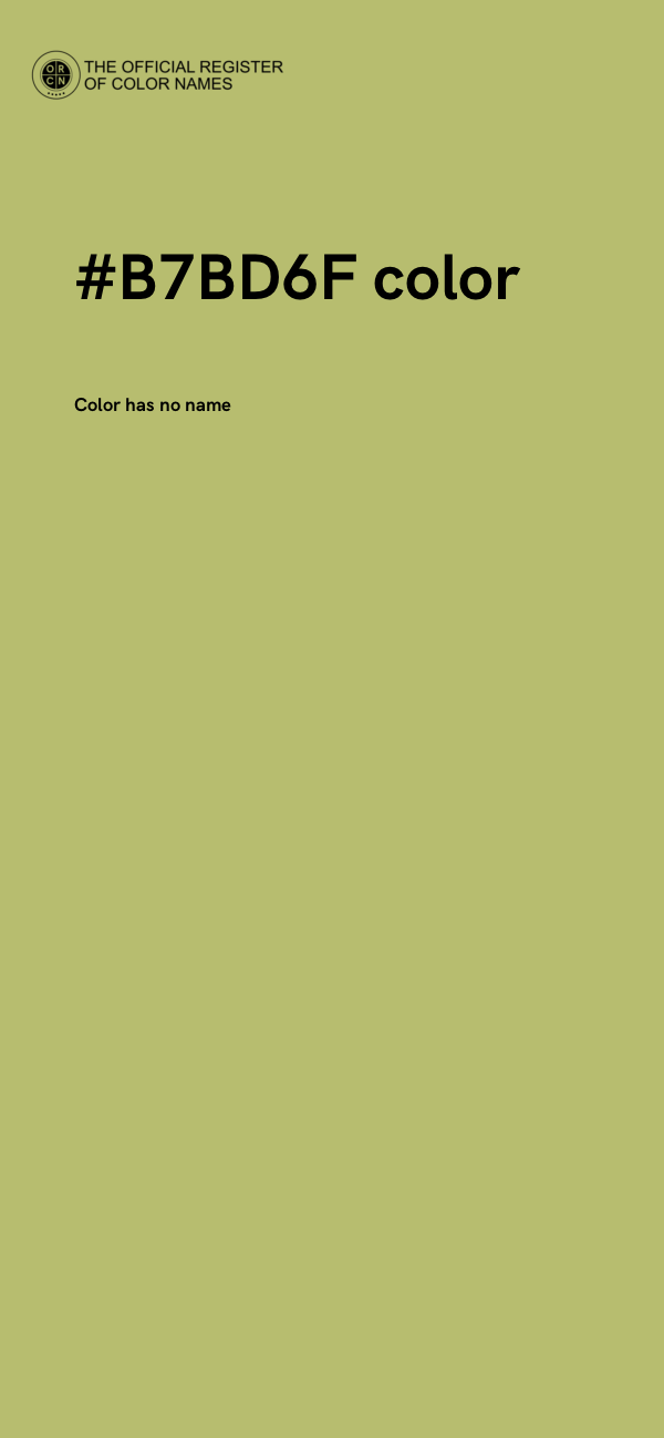 #B7BD6F color image