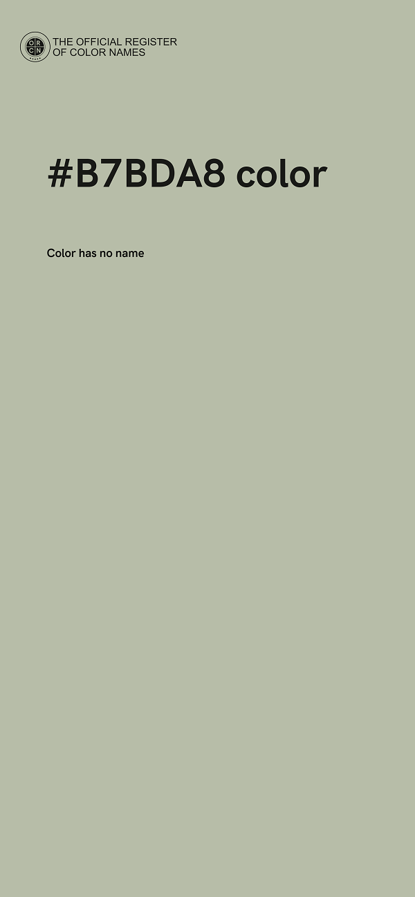 #B7BDA8 color image