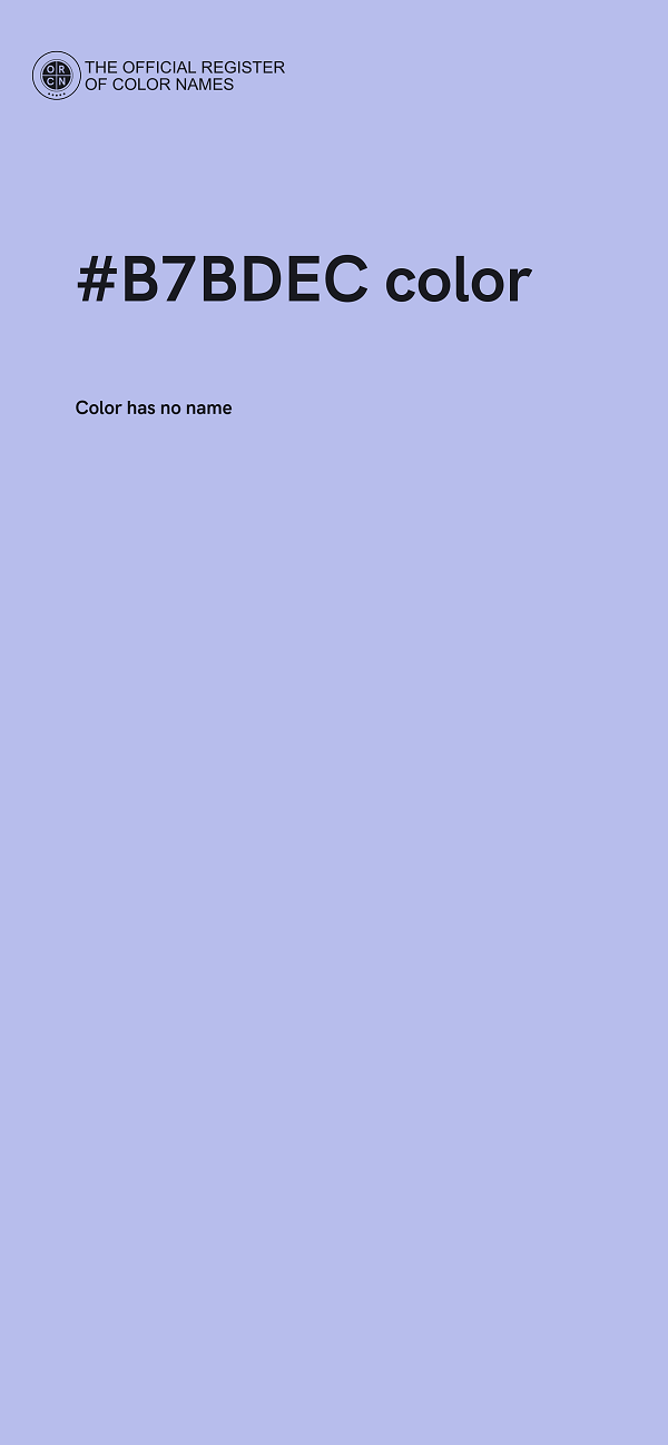 #B7BDEC color image