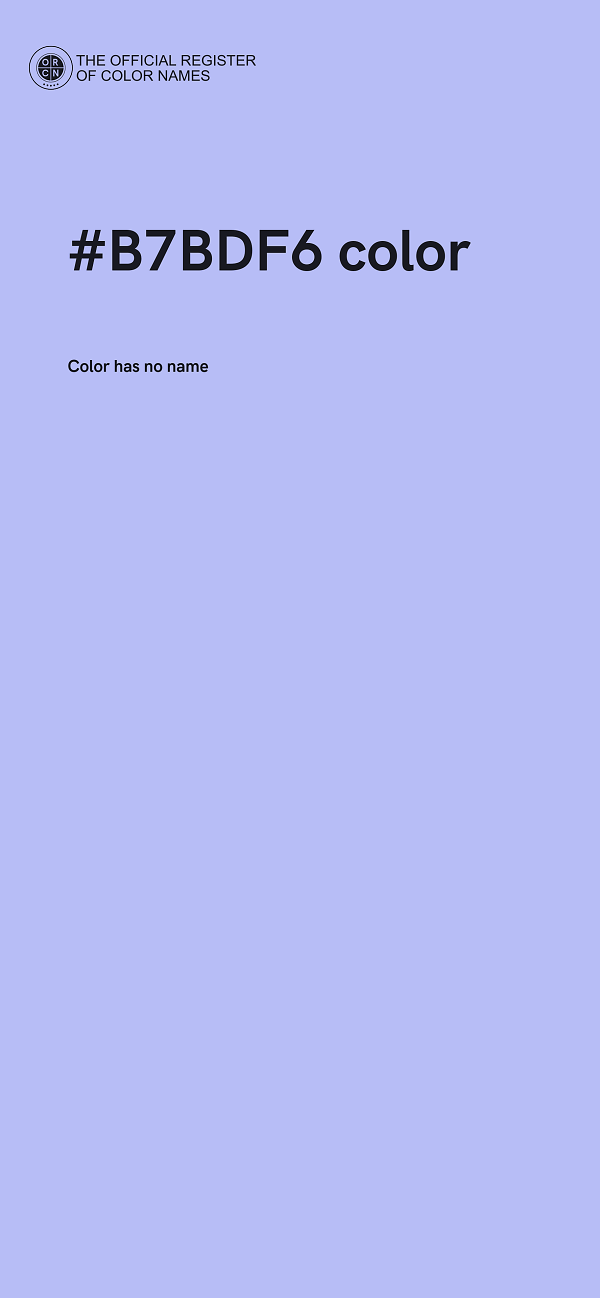 #B7BDF6 color image