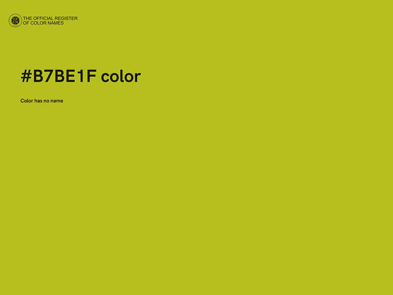 #B7BE1F color image