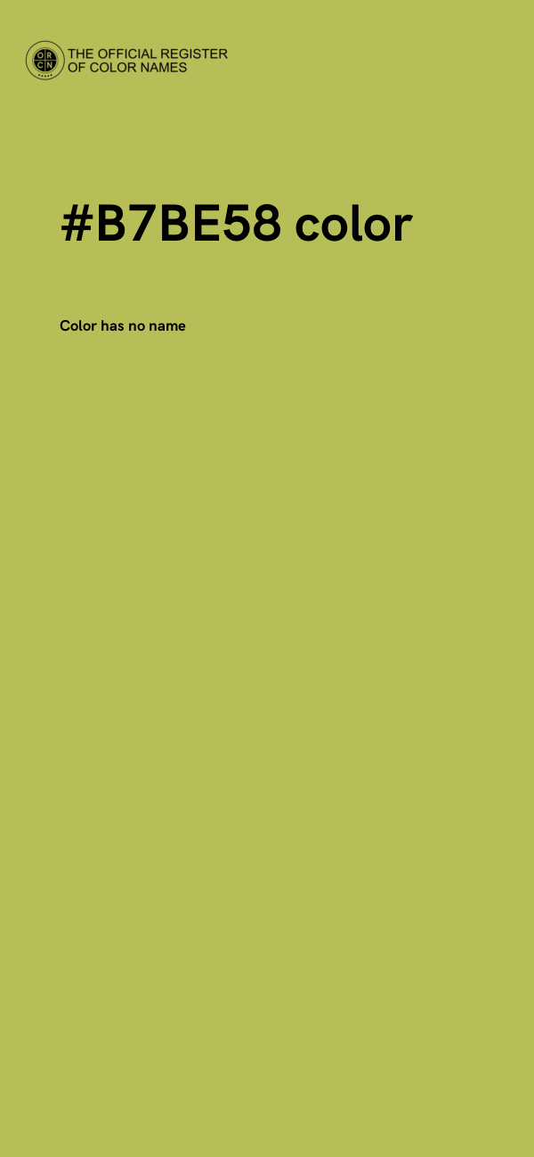 #B7BE58 color image