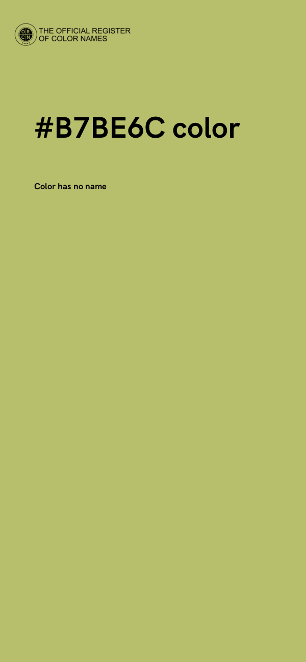 #B7BE6C color image