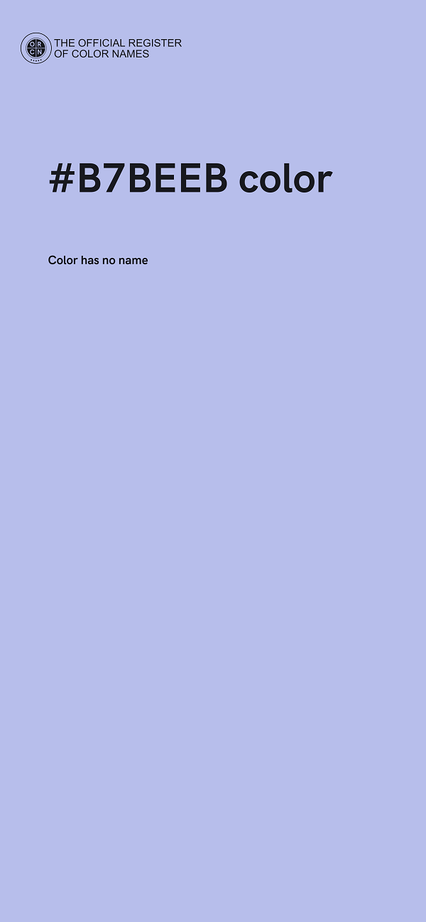 #B7BEEB color image