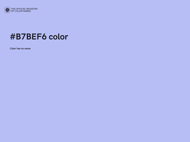 #B7BEF6 color image