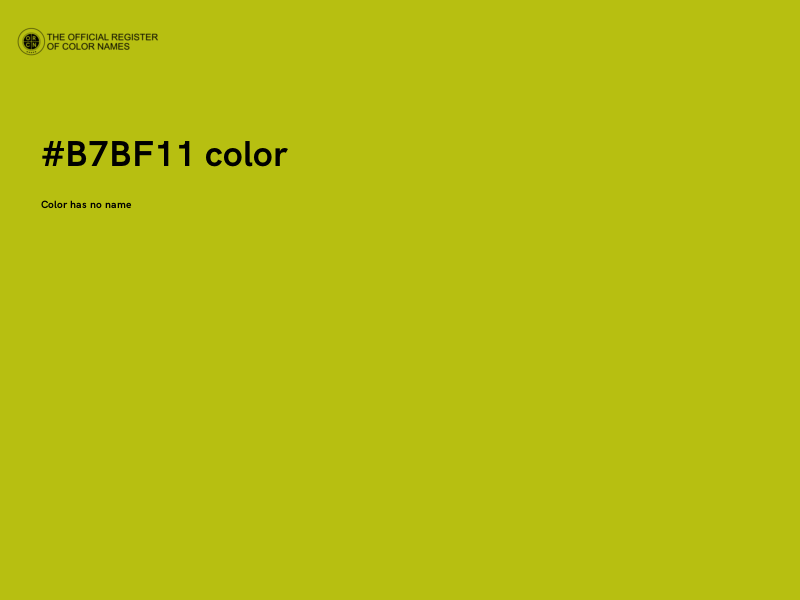 #B7BF11 color image