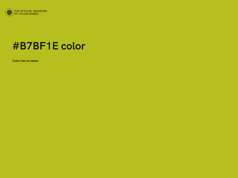 #B7BF1E color image