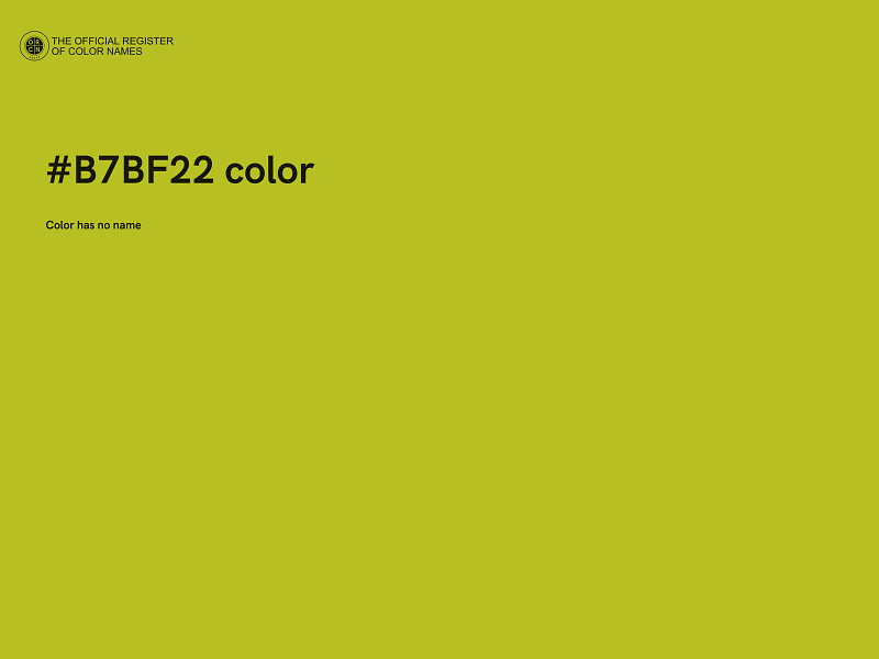 #B7BF22 color image