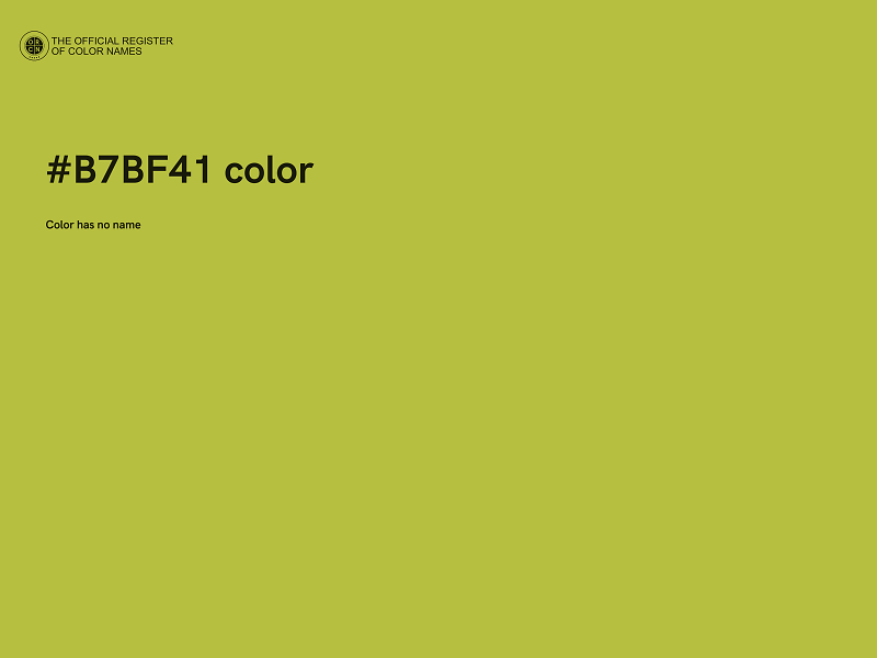 #B7BF41 color image