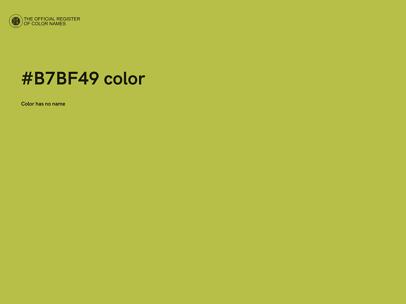 #B7BF49 color image