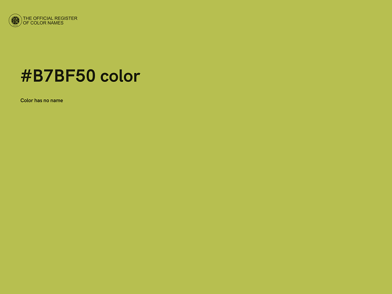 #B7BF50 color image